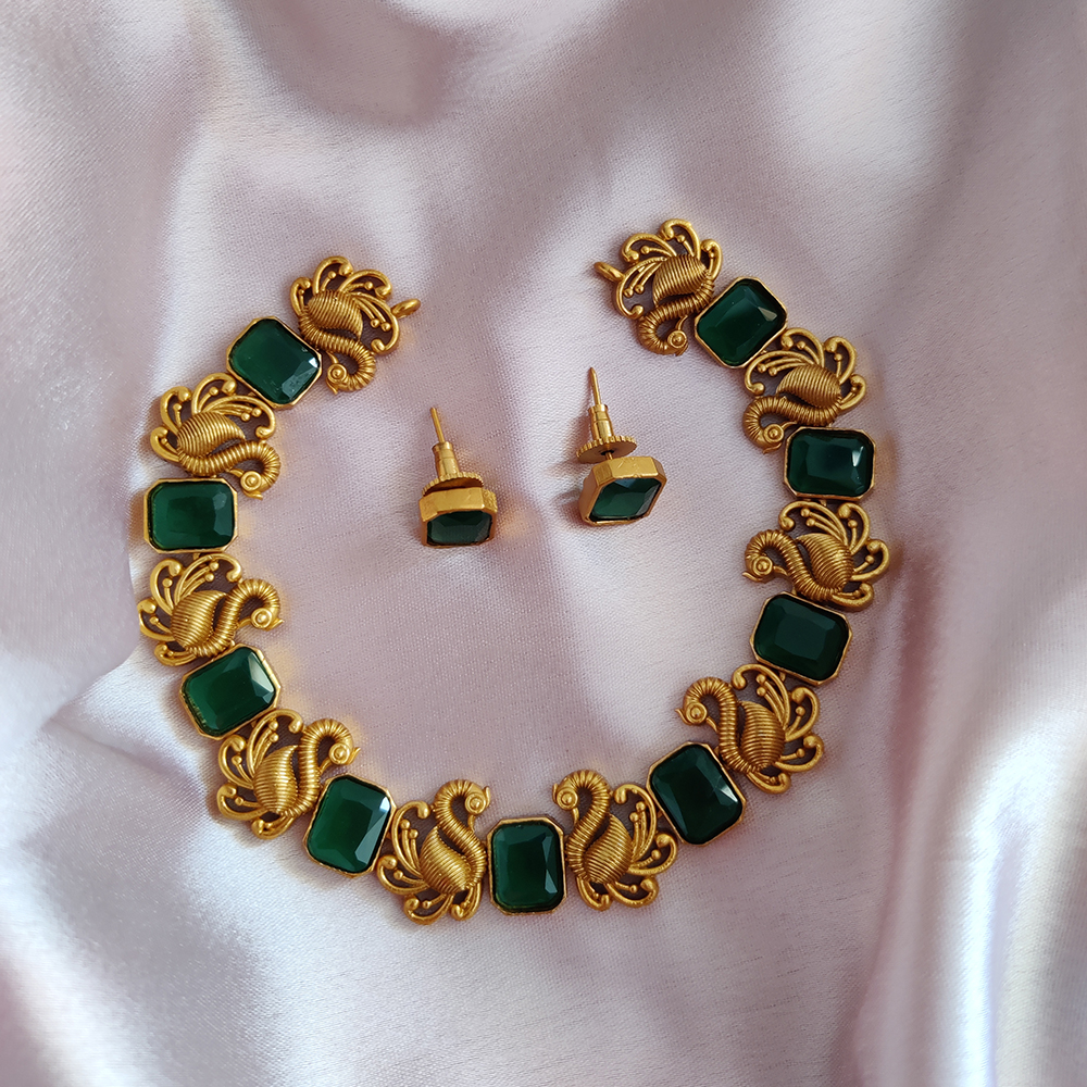 Ombre Green Tourmaline Necklace – Ananda Khalsa