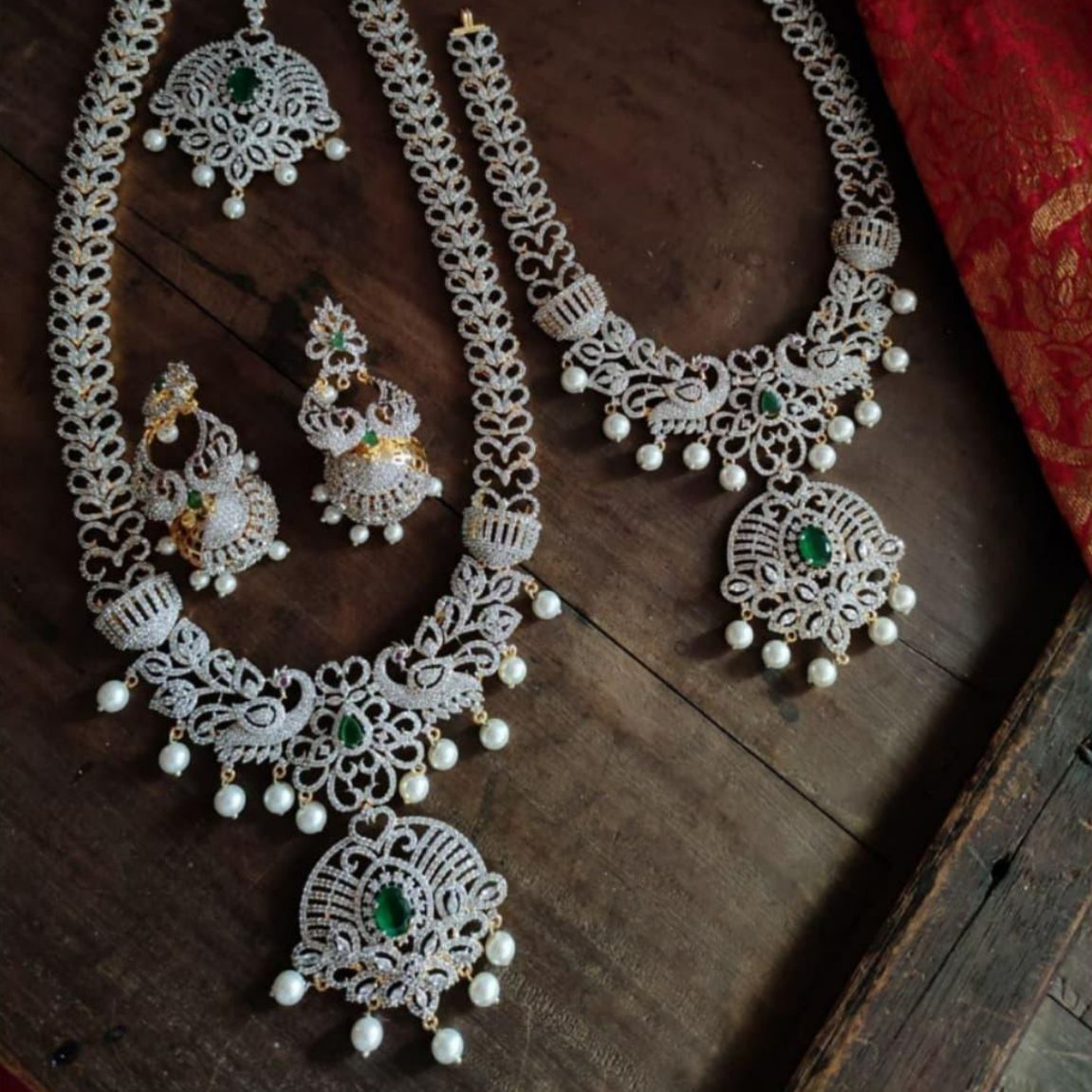Premium Quality AD Stone Bridal Set MN1682 » Buy online from