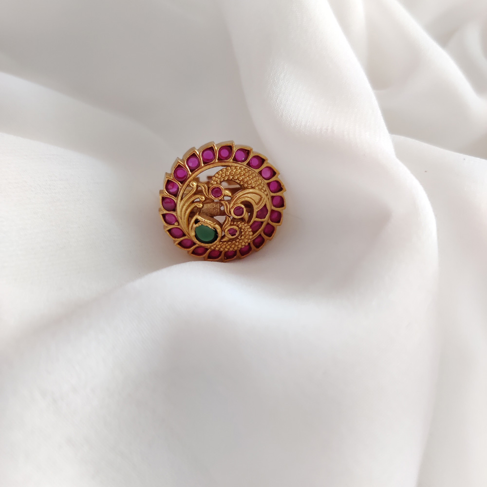 Buy Antique Peacock Lakshmi Ring Online | Sri Jain Jewellery - JewelFlix