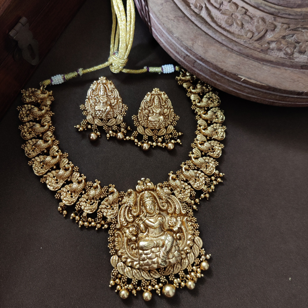 Premium Polish Krishna Peacock Necklace