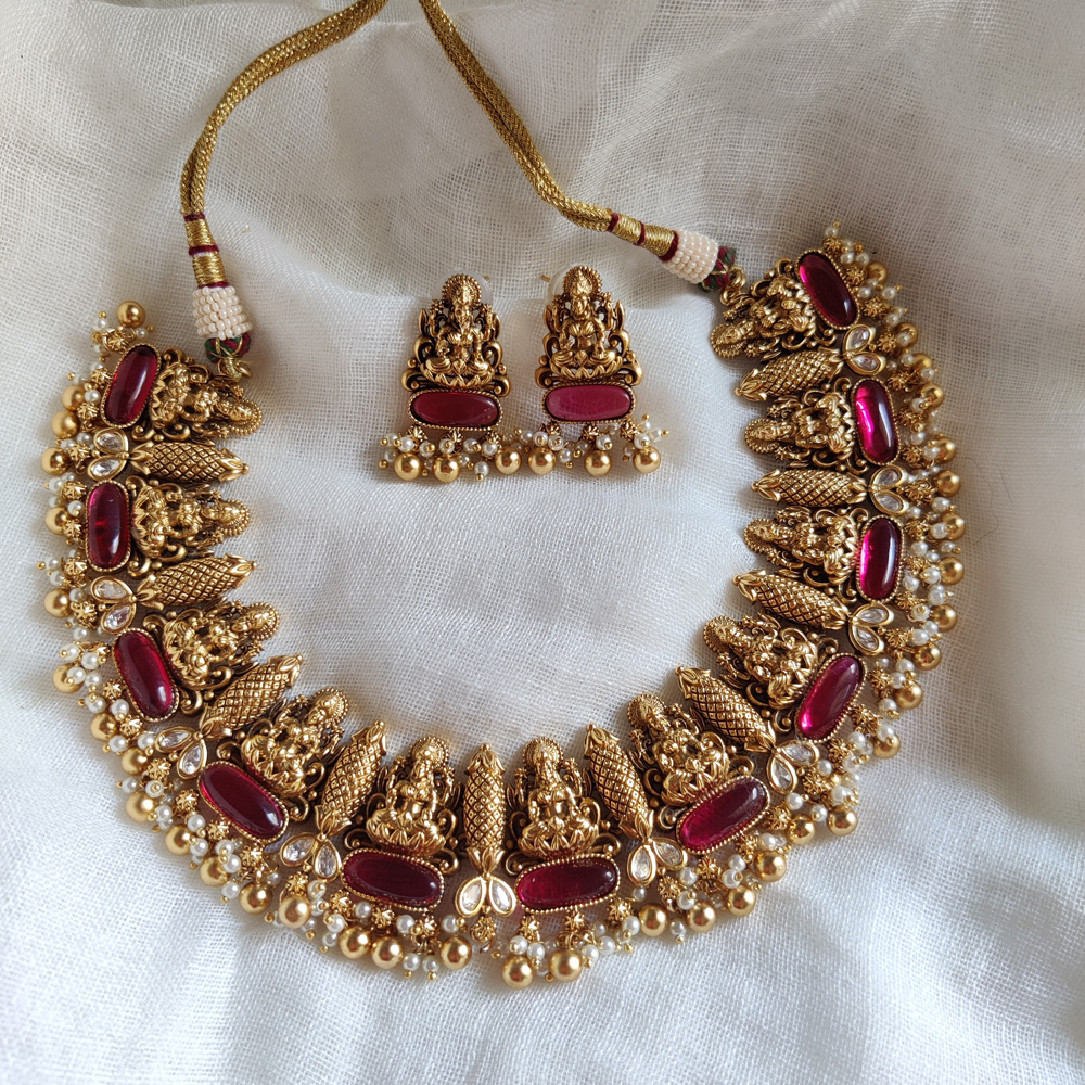 Ruby Lakshmi Short Necklace